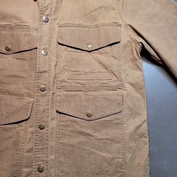 Flint and Tender Waxed Trucker Field Jacket Mens Large Made In China EXCELLENT - Picture 4 of 9